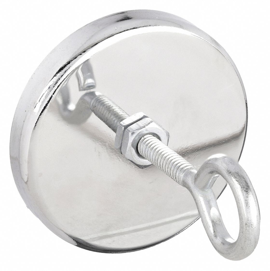 Eyebolt: 90 lb Wt Capacity, 1 Hooks per Base, Silver, 1 Points per Hook