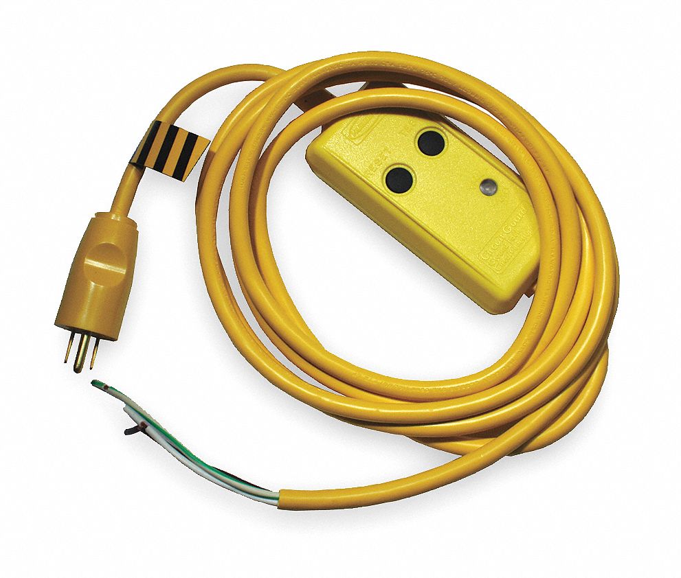 GFCI Yellow 15 ft 0 Outlet 14 AWG
