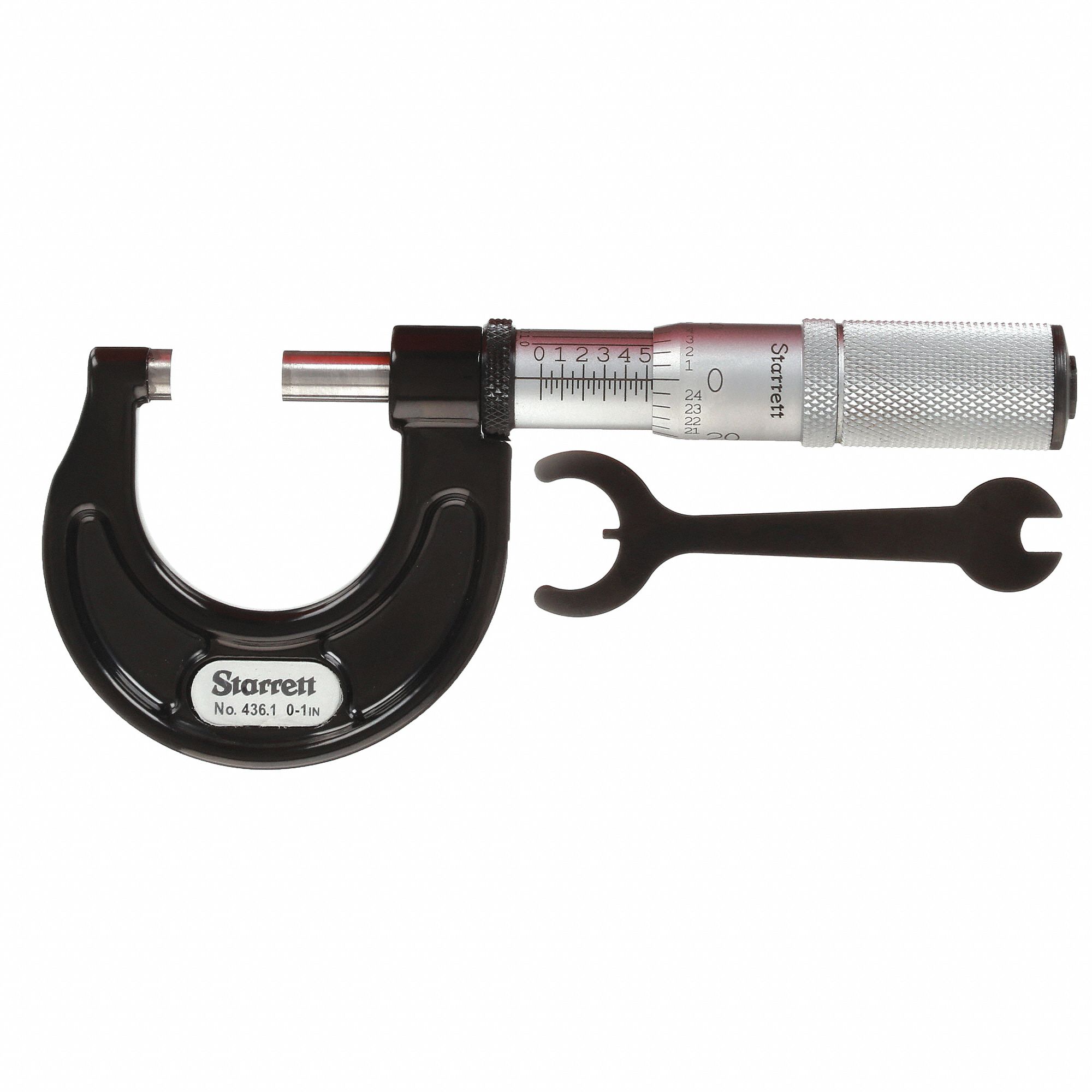 MICROMÈTRE EXTÉRIEUR MÉCANIQUE, PO, GAMME 0 À 1 PO, PRÉCISION +/- 0,001, PLAT