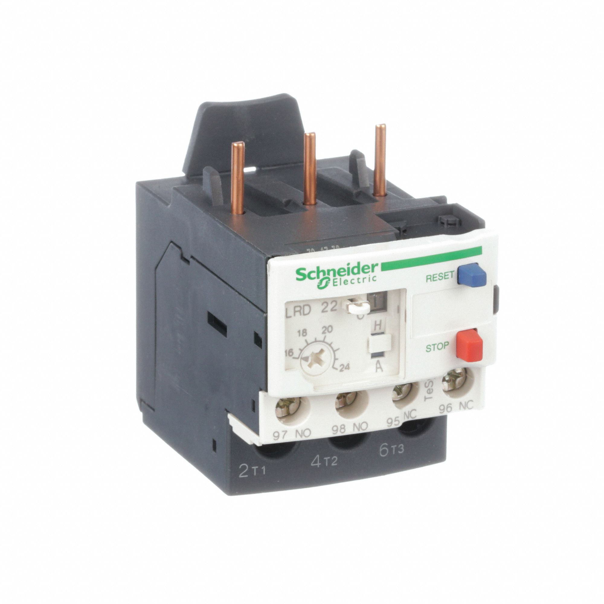 Overload Relay: Thermal Protection, 3 Poles, 1NO/1NC, Phase Loss Sensitivity, 16 A – 24 A