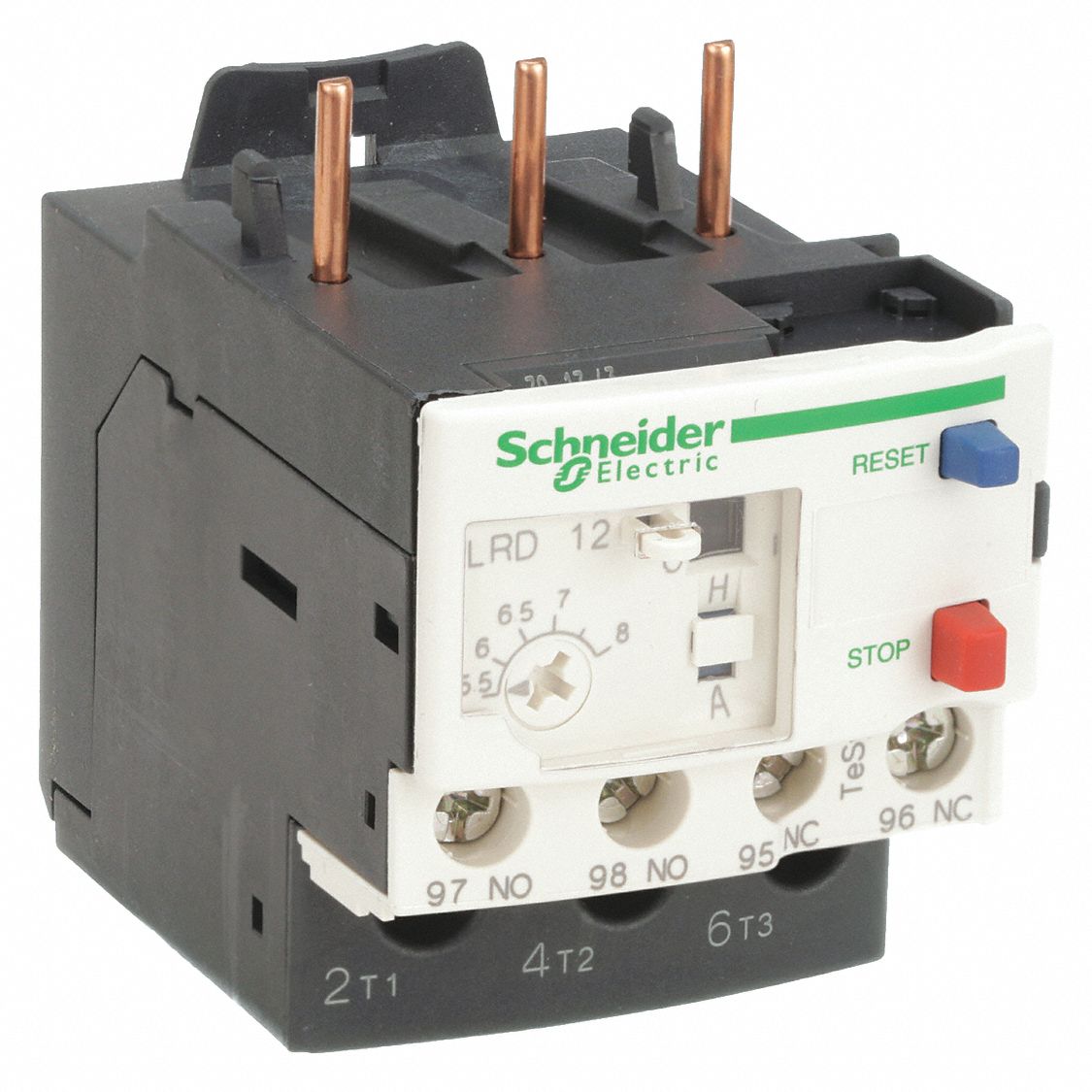 OVERLOAD RELAY, THERMAL PROTECTION, 3 POLES, 5.5 A TO 8 A, 1NO/1NC, PHASE LOSS SENSITIVITY