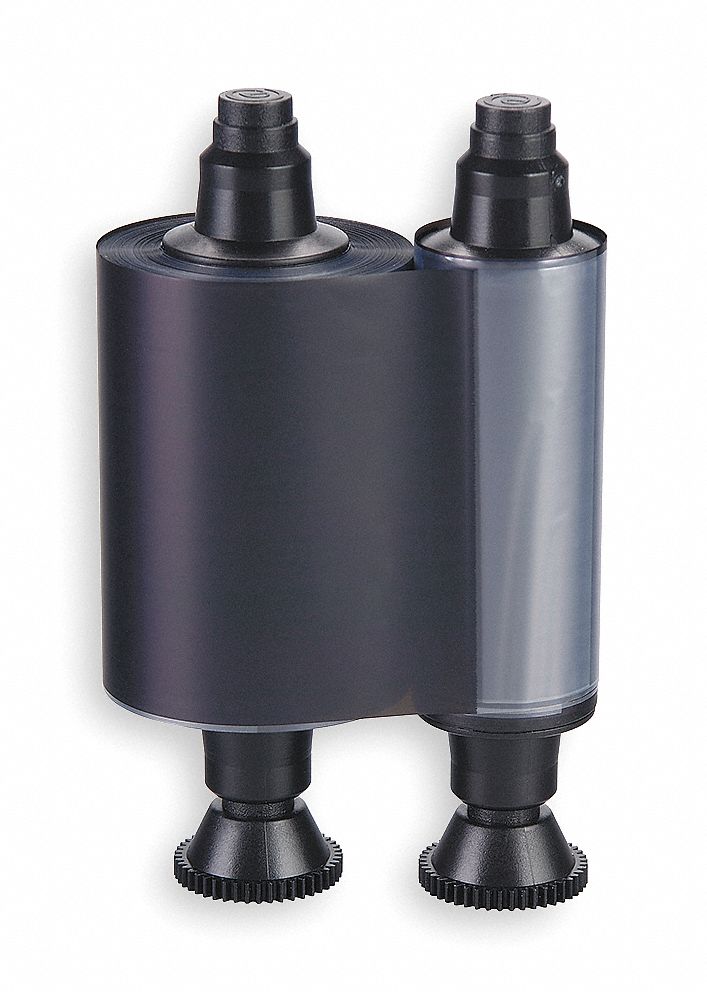 ID Card Printer Ribbon: Full Color, 400 Prints per Roll, 3 in Overall Ht, 4 1/2 in Overall Wd