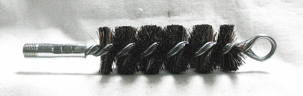 FLUE BRUSH, ¼ IN MALE, 1½ IN DIAMETER, 4½ IN BRUSH L, 7½ IN OVERALL L, TAMPICO