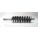 FLUE BRUSH, ¼ IN MALE THREADED CONNECTION, 1½ IN DIAMETER, 4½ IN BRUSH L, TEMPERED STEEL