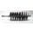 FLUE BRUSH, ¼ IN MALE THREADED CONNECTION, 2 IN DIAMETER, 4½ IN BRUSH L, TEMPERED STEEL