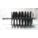 FLUE BRUSH, ¼ IN MALE THREADED CONNECTION, 3 IN DIAMETER, 4½ IN BRUSH L, TEMPERED STEEL