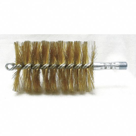 TOUGH GUY Tube Brush, Brass, Brush Length (In.) 4 1/2 in, Brush Dia