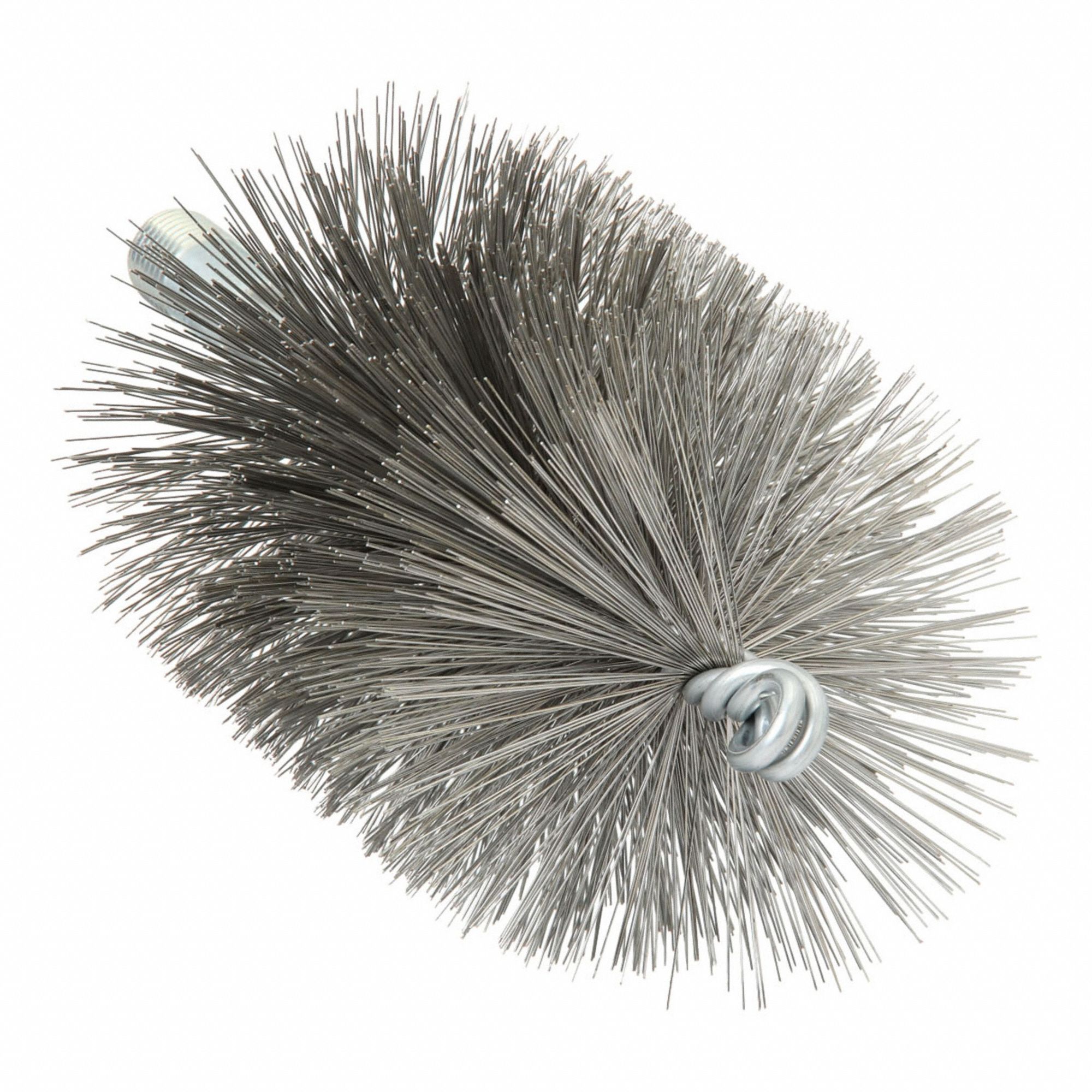 Flue Brush, Dia 3 1/4, 1/4 MNPT, Length 8