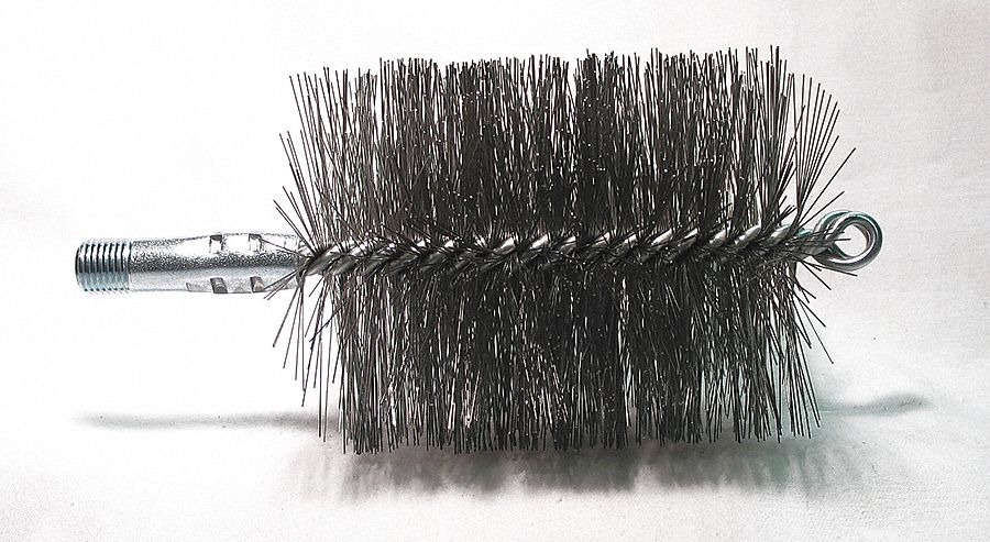 FLUE BRUSH, ¼ IN MALE THREADED CONNECTION, 3½ IN DIAMETER, 4½ IN BRUSH L
