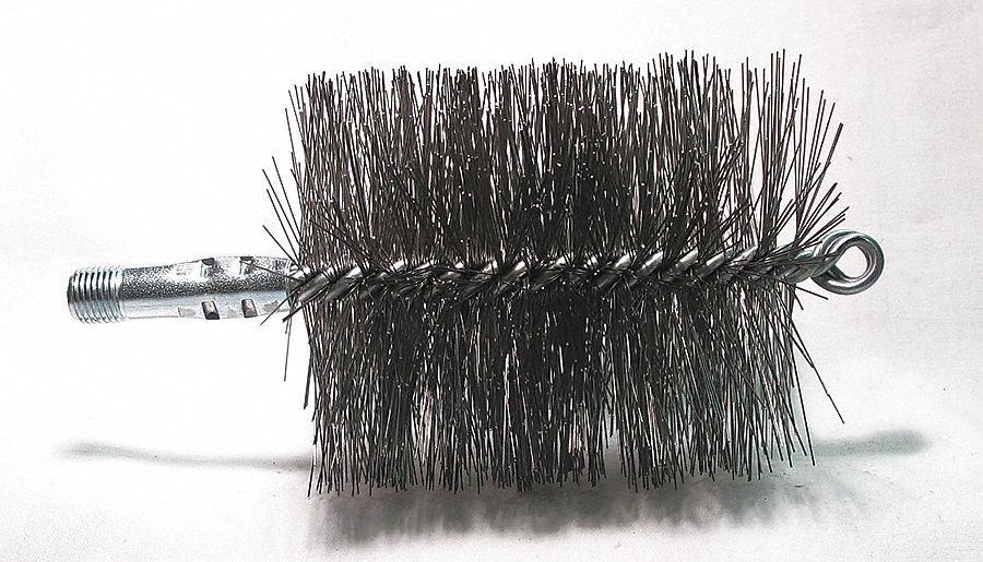 FLUE BRUSH, ¼ IN MALE THREADED CONNECTION, 3¾ IN DIAMETER, 4½ IN BRUSH L