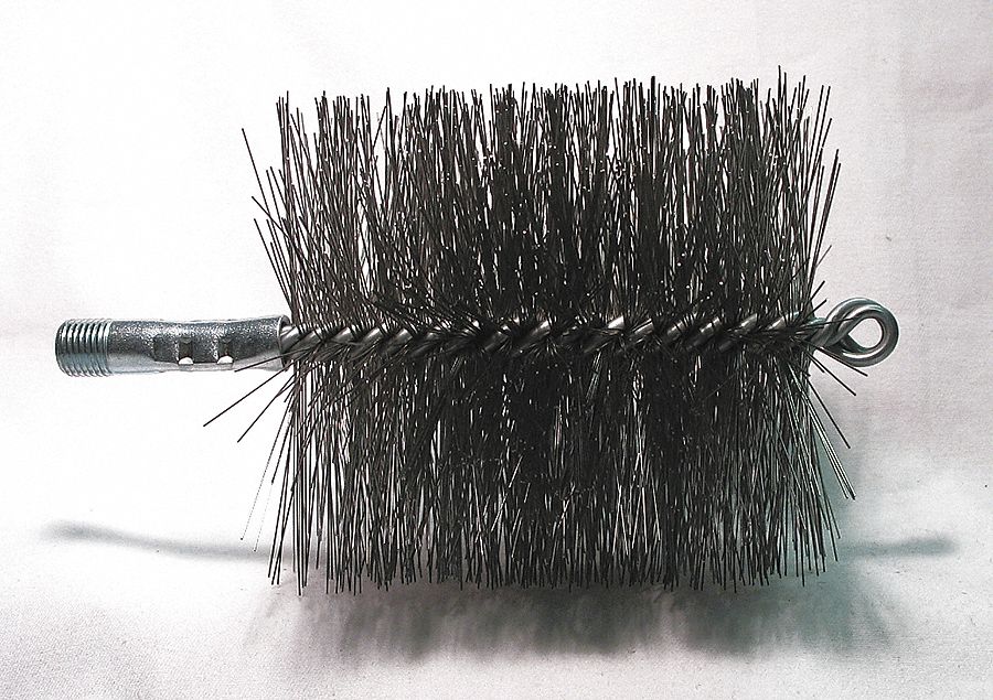 FLUE BRUSH,DIA 4 1/4,1/4 MNPT,LENGTH 8