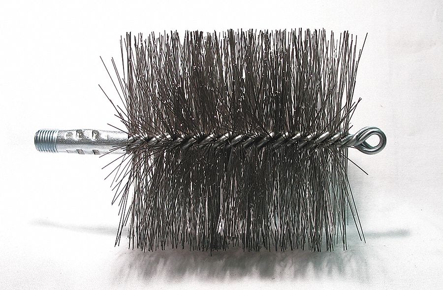 FLUE BRUSH, ¼ IN MALE THREADED CONNECTION, 4½ IN DIAMETER, 4½ IN BRUSH L