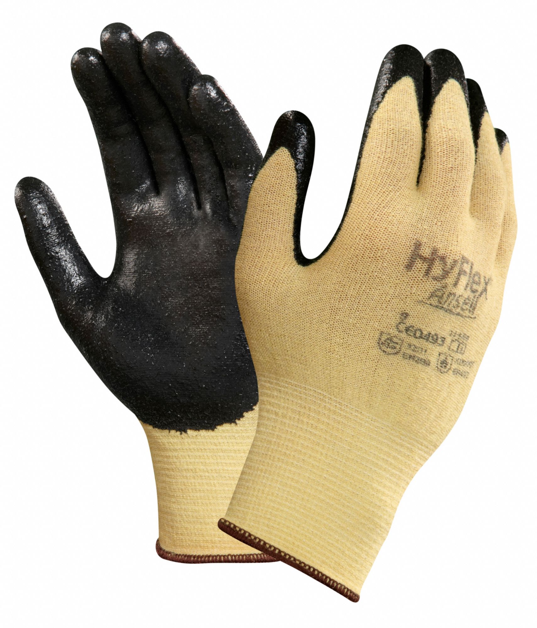 ANSELL Cut Resistant Gloves, Yellow/Black, L, PR 3EE1411500 Grainger