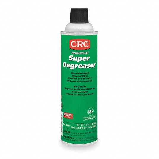 CRC Cleaner/Degreaser, Aerosol Spray Can Container Type, Liquid Cleaner