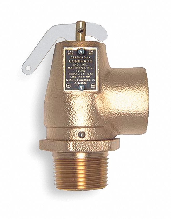 Safety Relief Valve,3/4 In,10 psi,Bronze