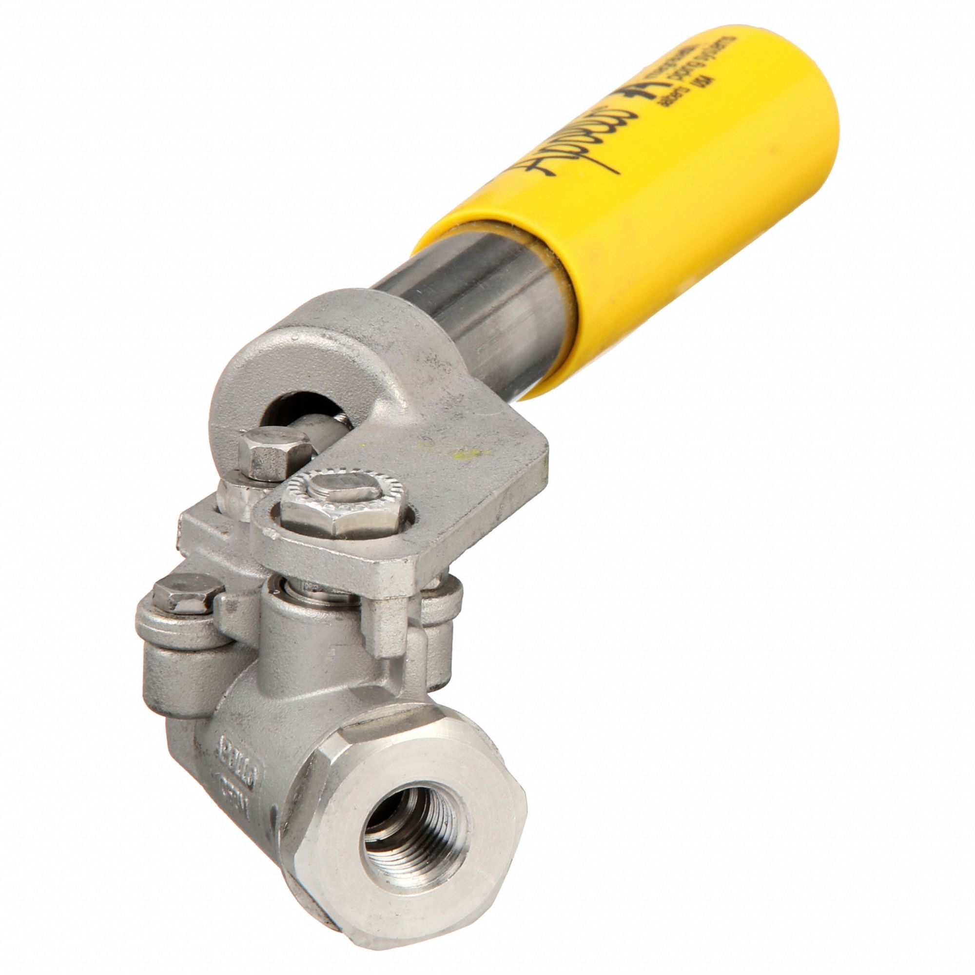 Manual Two-Way Ball Valve: 1/4 in, Stainless Steel, Straight Valve Body, FNPT x FNPT, MPTFE