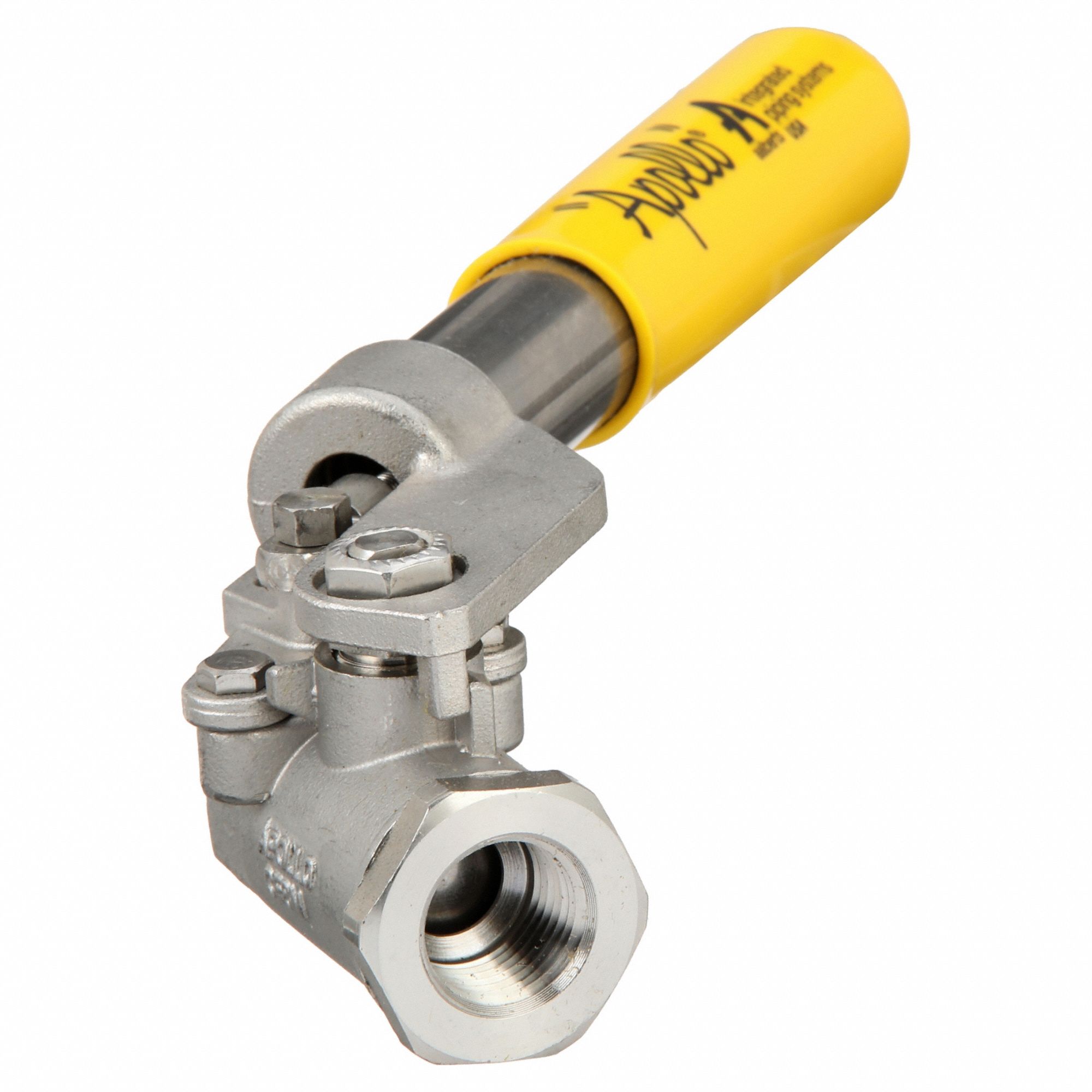 Manual Two-Way Ball Valve: 1/2 in, Stainless Steel, Straight Valve Body, FNPT x FNPT, MPTFE