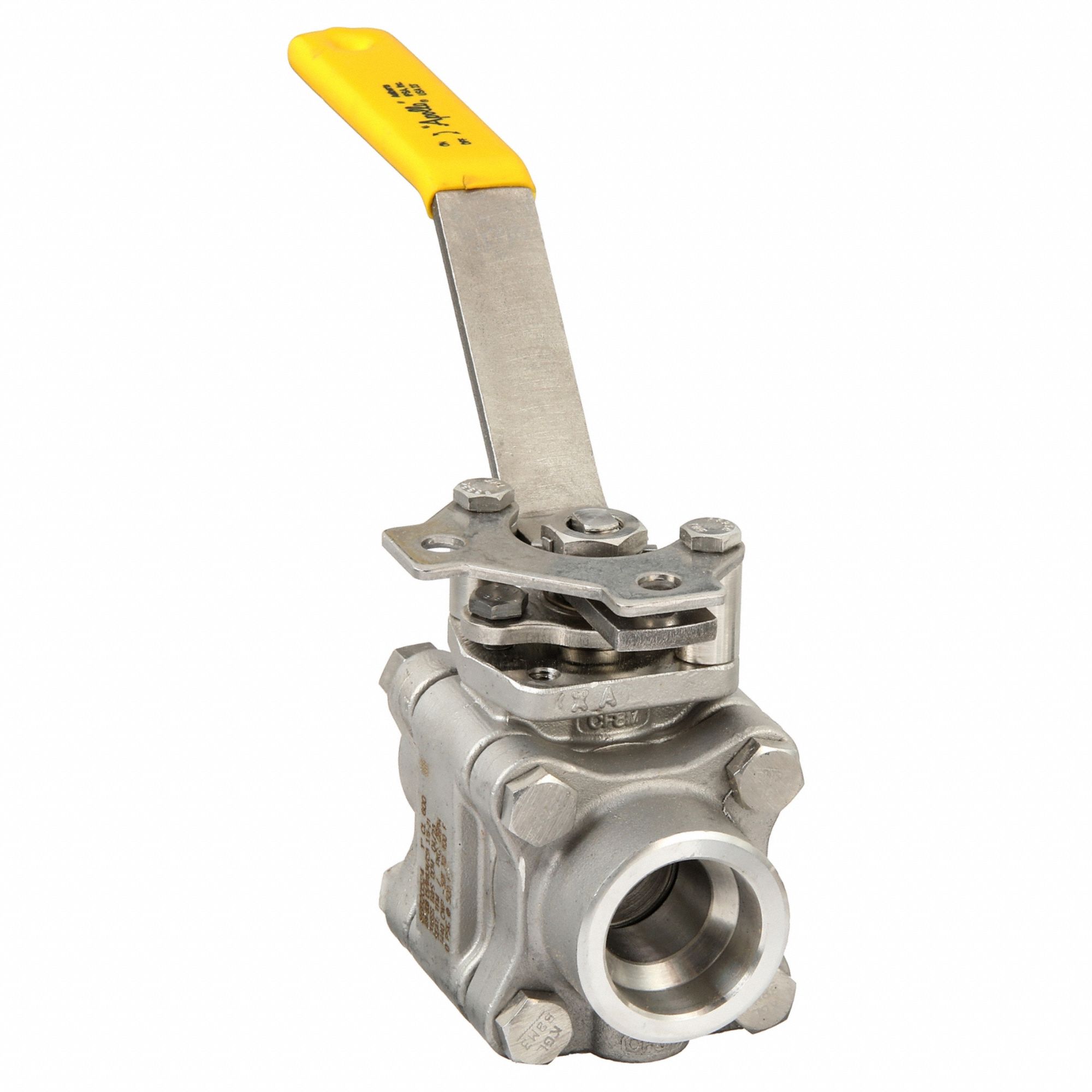 Manual Two-Way Ball Valve: 1 in, Stainless Steel, Straight, Butt Weld x Butt Weld