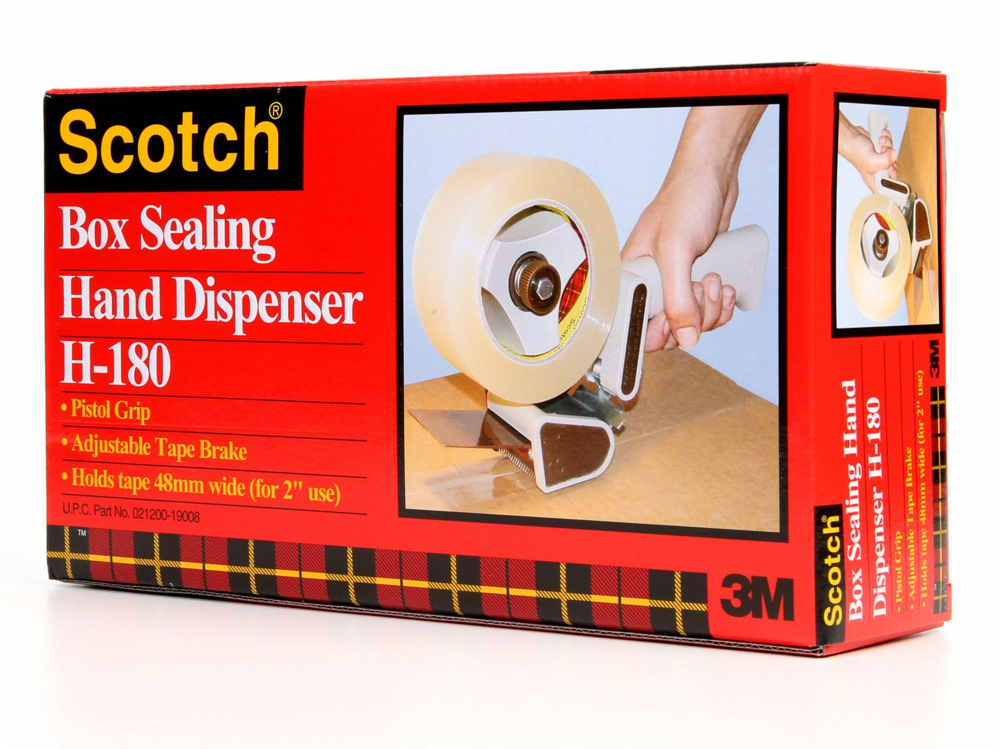 SCOTCH Handheld Tape Dispenser Heavy, For 2 in Max Tape Wd, For 3 in