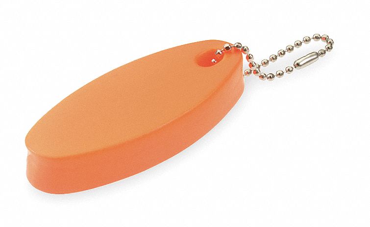 KEY FLOAT WITH BALL CHAIN,ORANGE