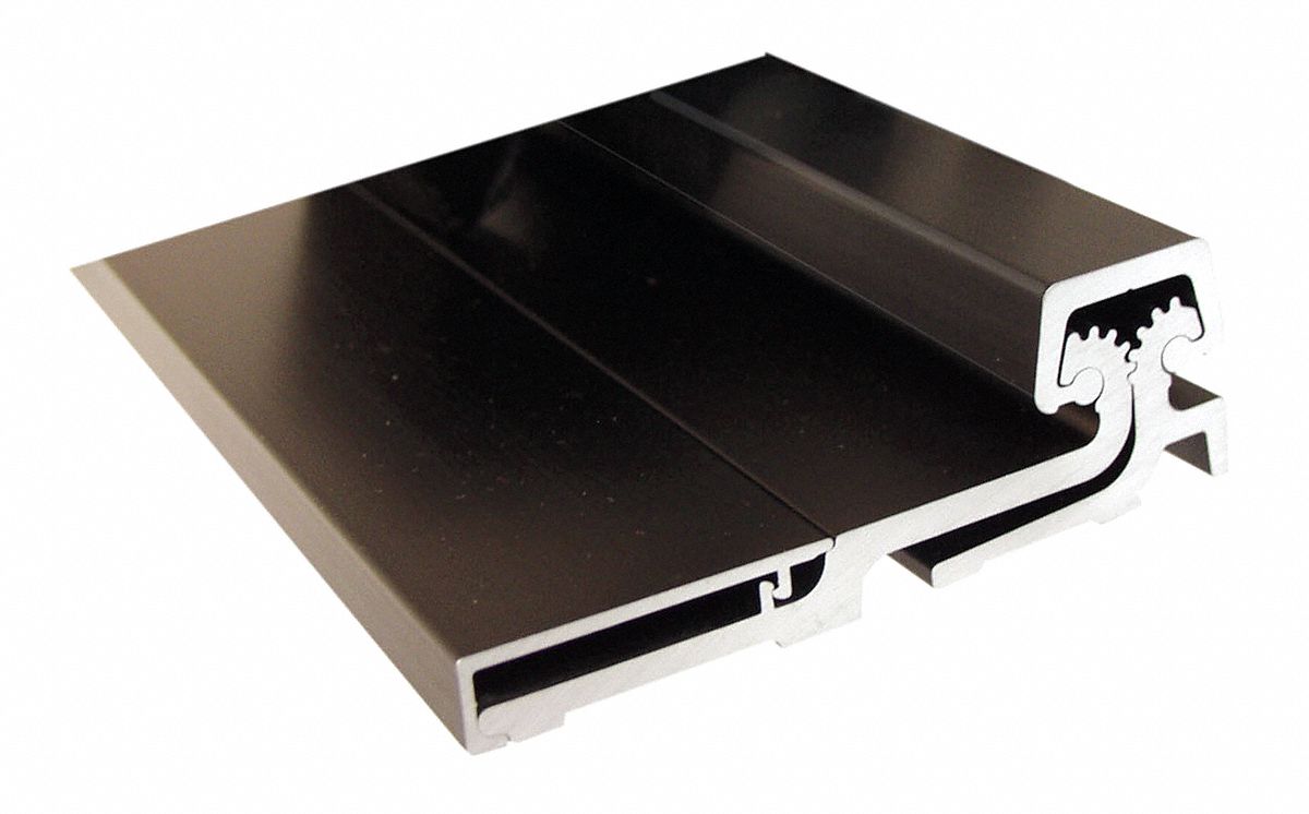 Piano Hinge: Aluminum, 83 in Leaf Ht, 1 1/4 in Leaf Wd, Screw-On