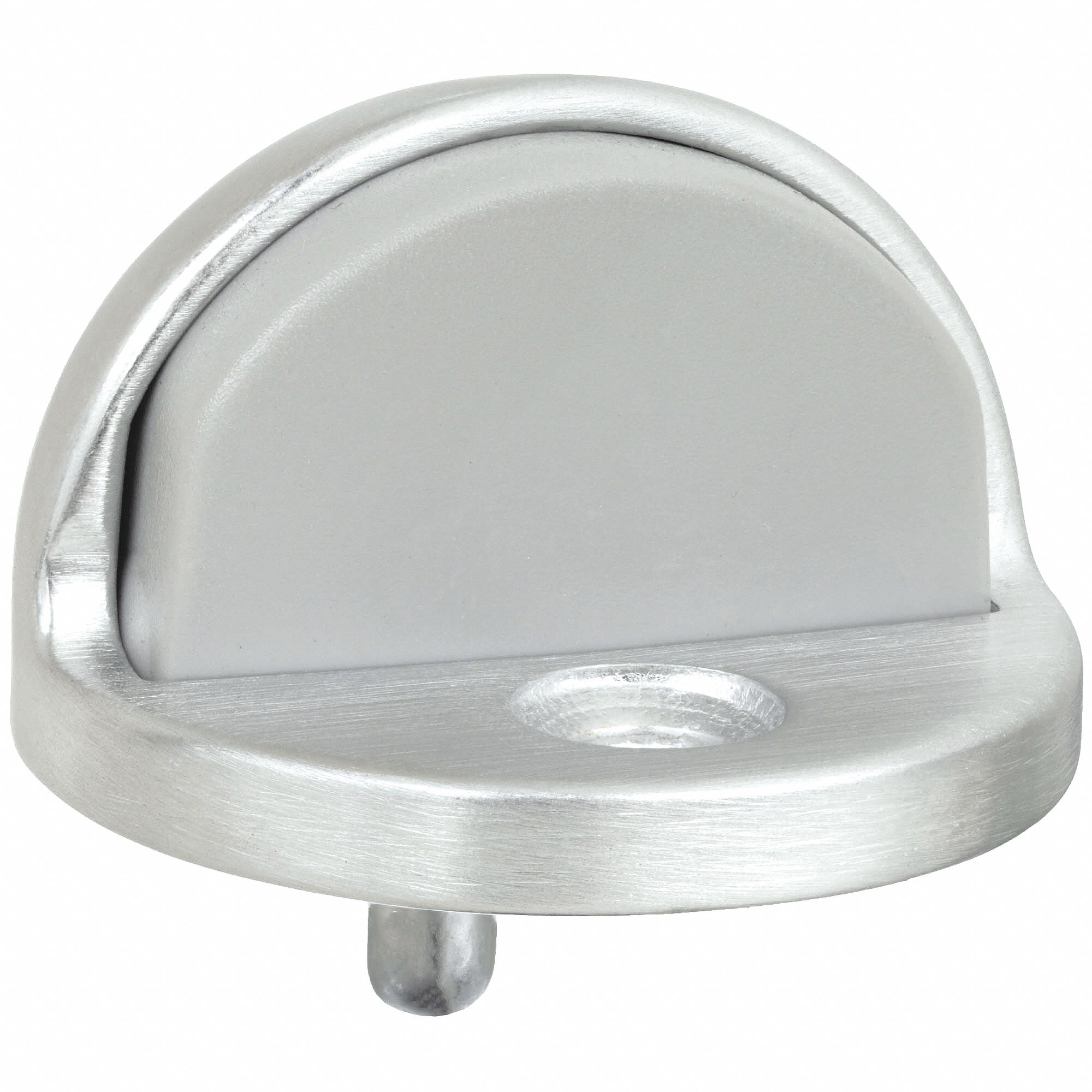 DOME DOOR STOP,SATIN CHROME,DIA. 2 IN