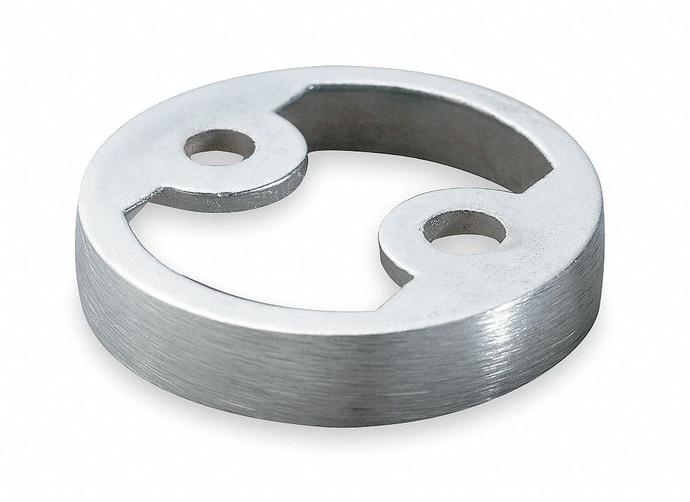 Dome Door Stop: Floor - Mounted, 1 13/16 in Wd, 3/8 in Overall Ht, Brass