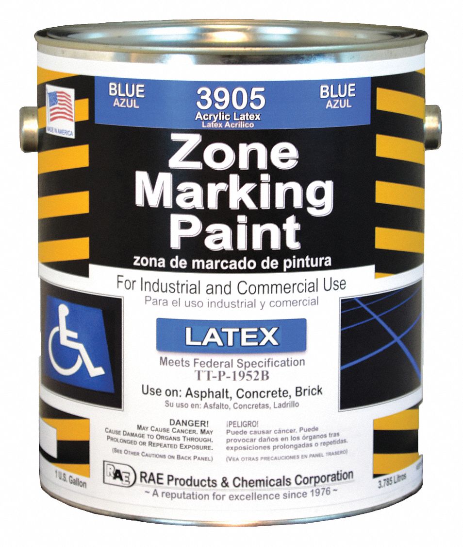 RAE Latex AcrylicBase Traffic Zone Marking Paint, Handicap Blue, 3.78