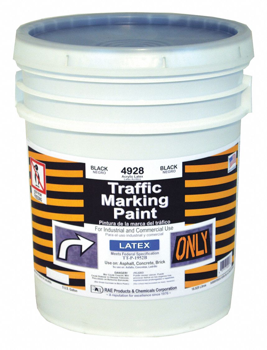RAE, Pour Paint Dispensing, Black, Traffic Zone Marking Paint 3EHJ4
