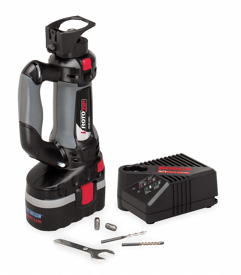ROTOZIP Cordless Cut Out Tool Kit, Voltage 18.0 LiIon, Battery