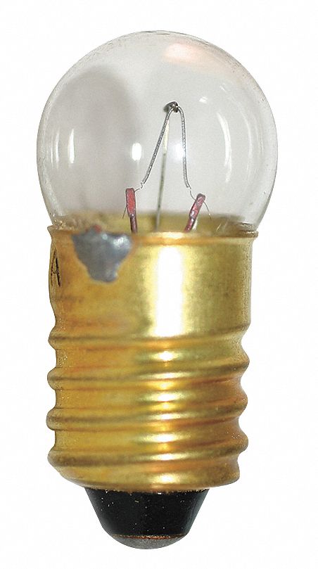 MINIATURE INCANDESCENT BULB, MINIATURE SCREW (E10), (G) GLOBE, G3½, 1447, 18V AC