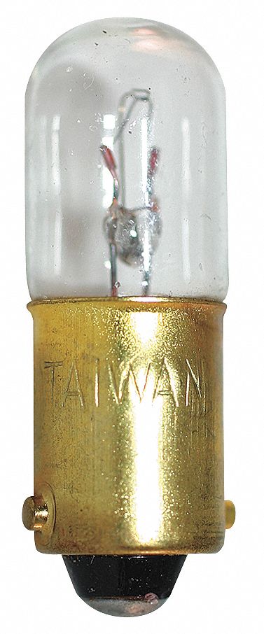 MINIATURE INCANDESCENT BULB, MINIATURE BAYONET (BA9S), (T) TUBULAR, T3¼, 1488, 14V AC