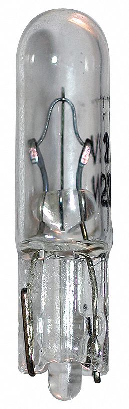INCANDESCENT BULB, GLASS WEDGE (W2X4.6D), (T) TUBULAR, T1½, 2722, 12V AC