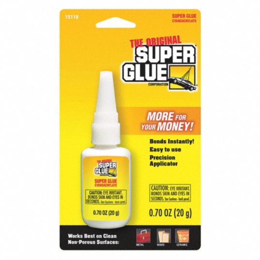 SUPER GLUE 20 g Bottle Instant Adhesive, Begins to Harden 10 to 30 sec