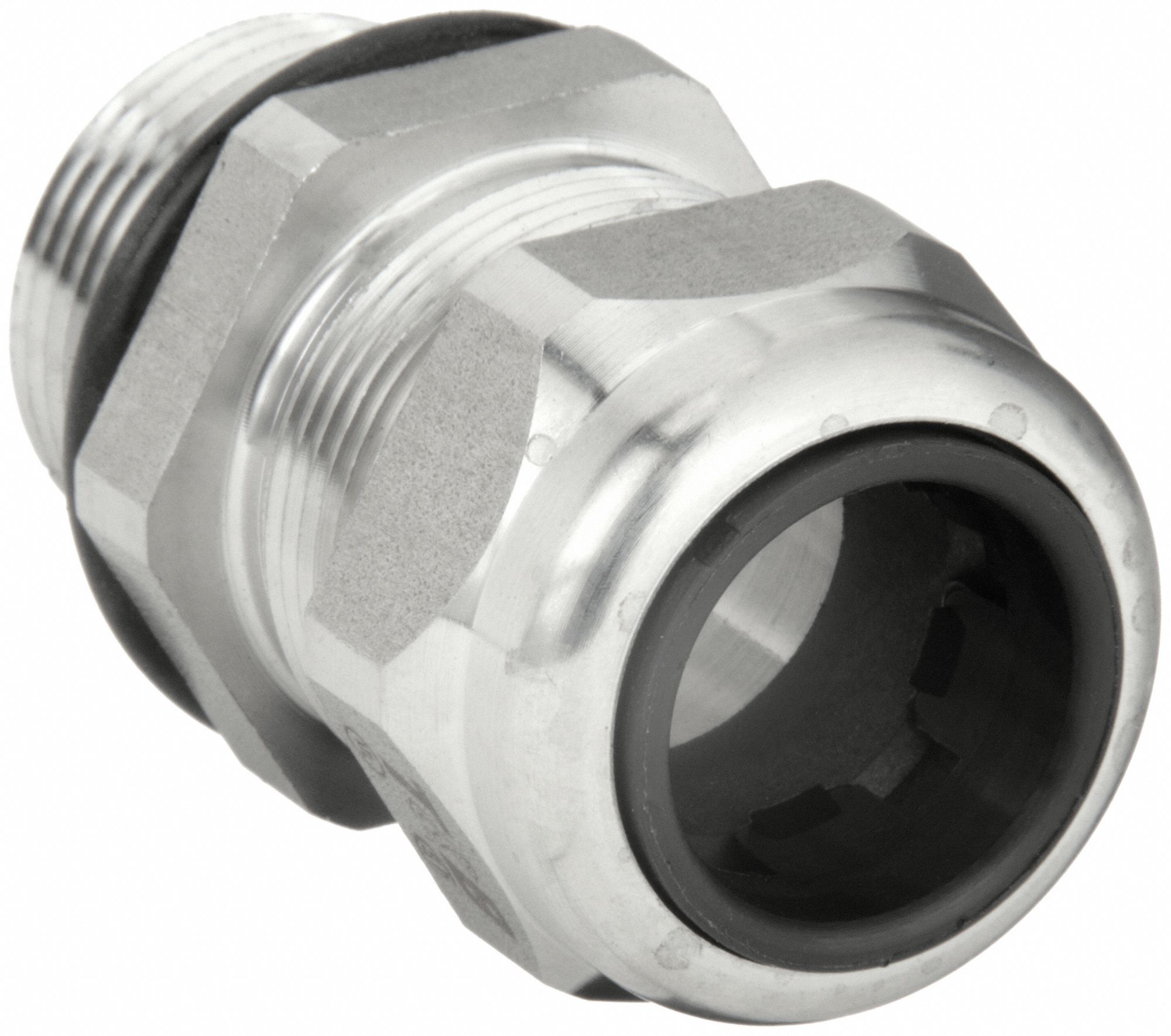 LIQUID TIGHT CORD CONNECTOR, STAINLESS STEEL, ¾ IN MNPT, 0.50 IN TO 0.75 IN, SILVER