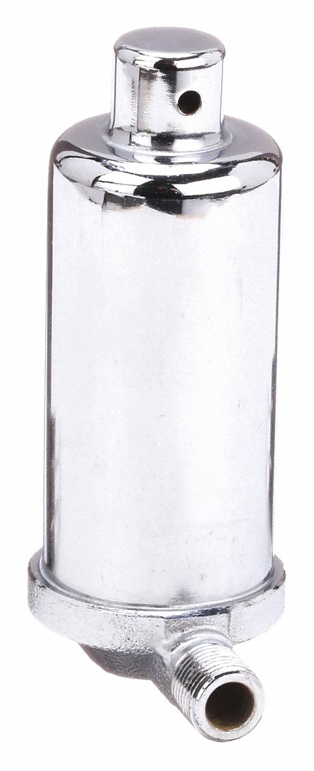 Air Vent: One Port, Side Port, 1/8 in MNPT, For Steam, Brass Body, 10 psi Max., 275°F Max., Side