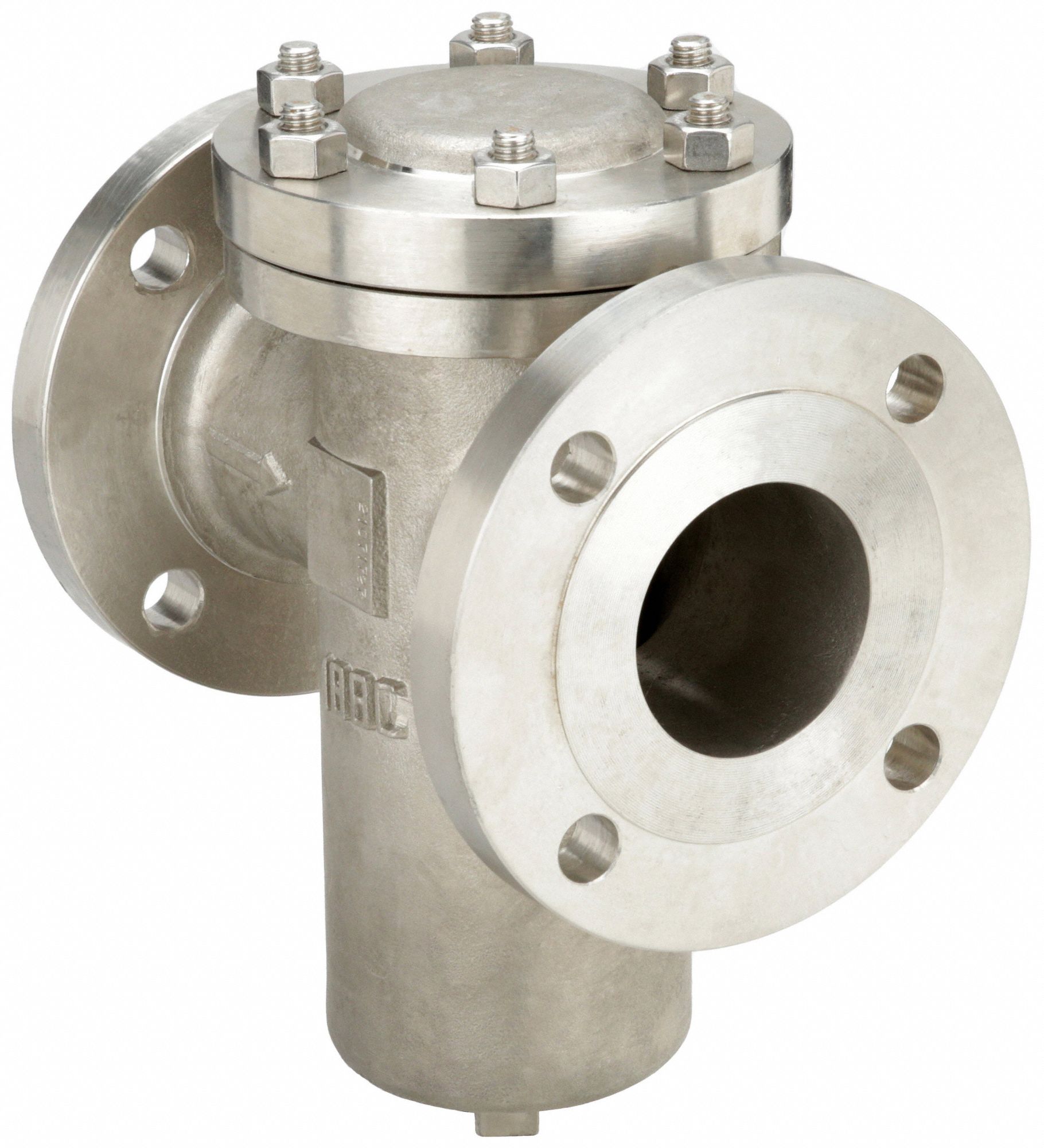 Basket Strainer: Stainless Steel, 0.0468 in Screen Size, Single, Flanged, 1 in, 8 9/16 in Ht