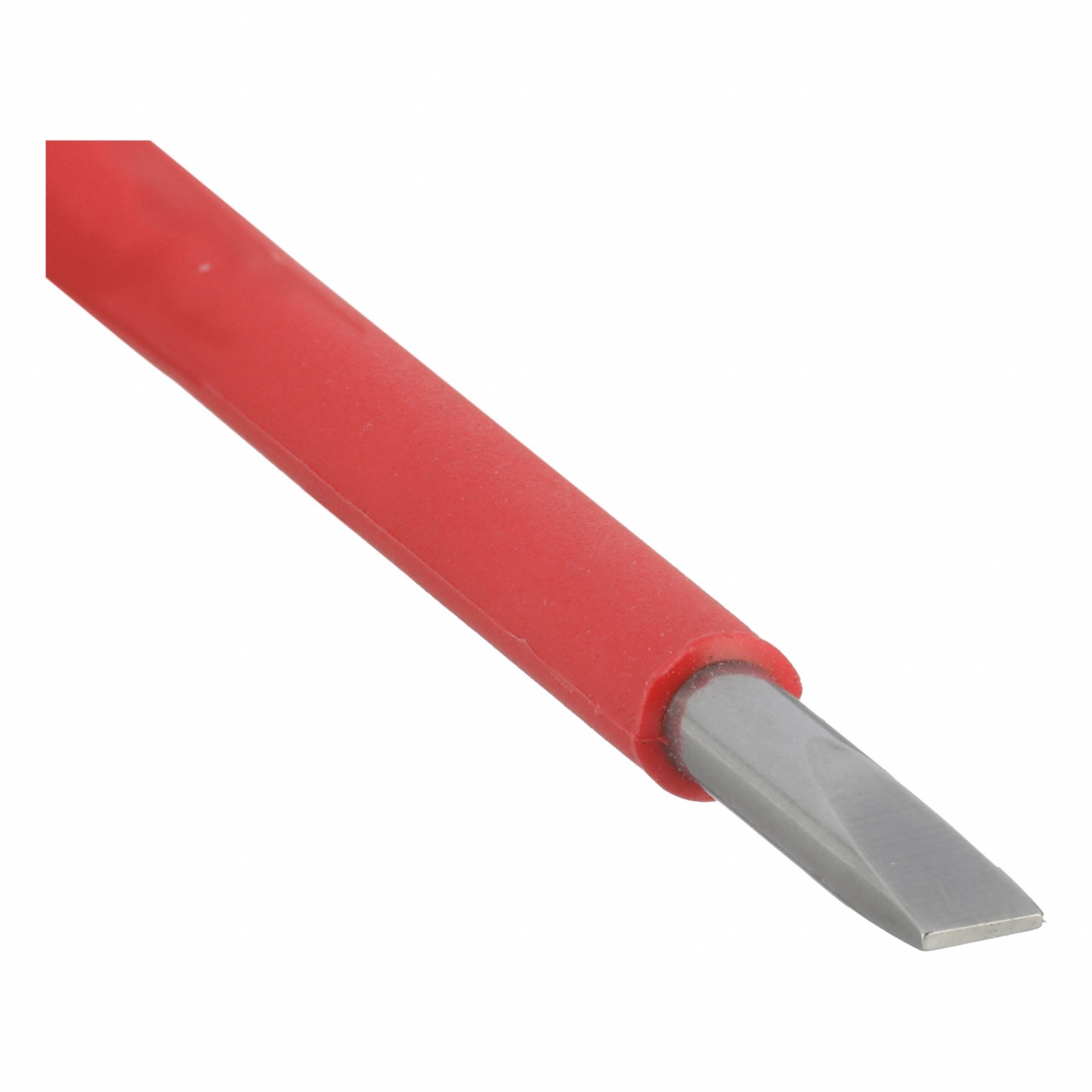 Insulated Slotted Screwdriver: Kraftform, 1/8 in Tip Size, Std Lg, 6 in Overall Lg, Insulated