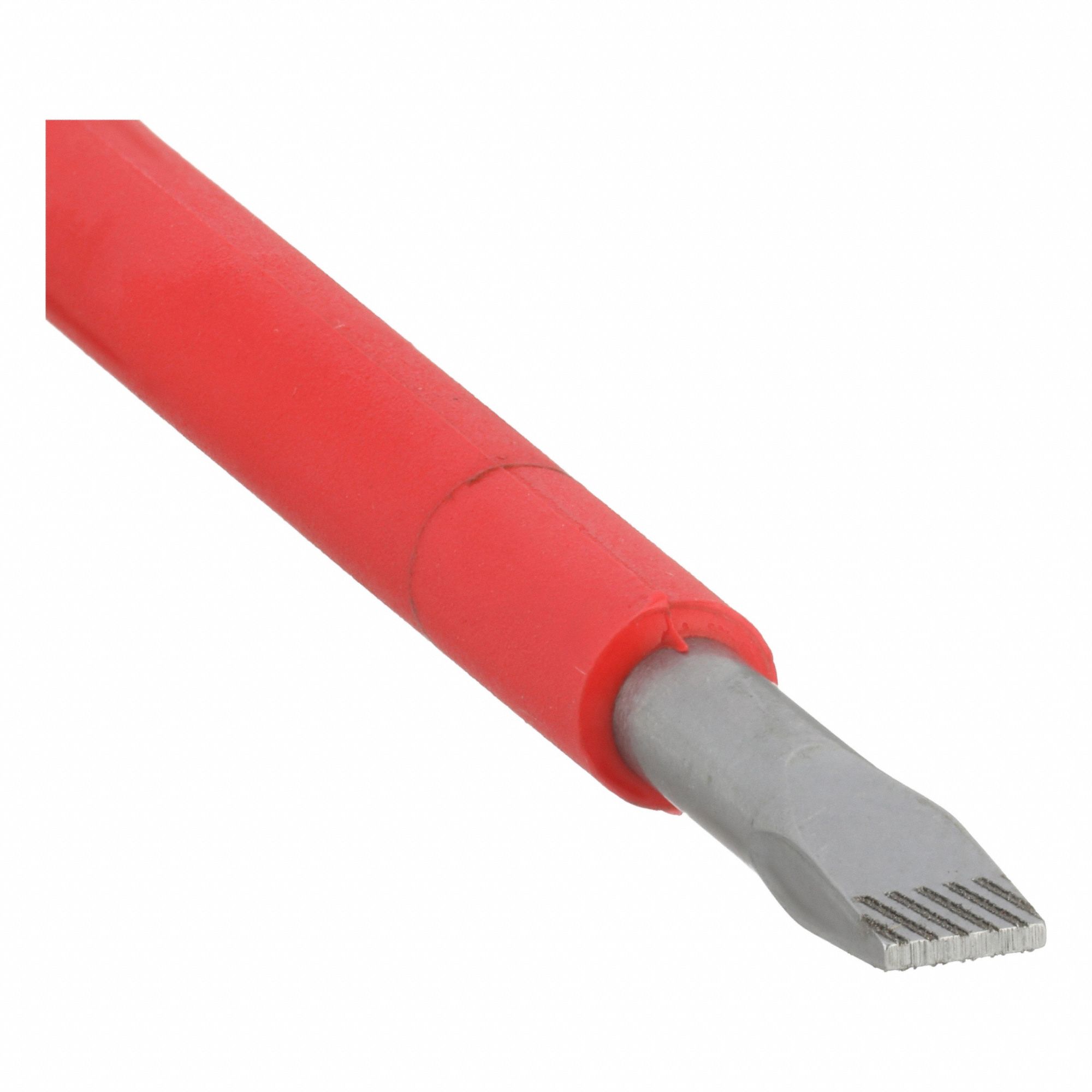 Insulated Slotted Screwdriver: Kraftform, 5/32 in Tip Size, Long Lg, 8 in Overall Lg, Insulated