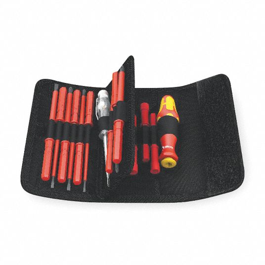 Insulated MultiBit Screwdriver Set, Quick Change, Number of Pieces 18