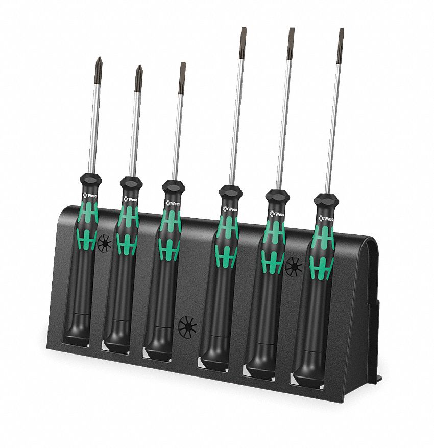 SCREWDRIVER SET, ERGONOMIC, KRAFTFORM MULTICOMPONENT HANDLE, 6 PIECES, METRIC, CORROSION-RESISTANT