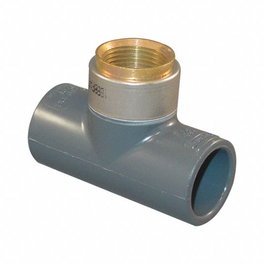 Spears Pvc Reducer Tee Fnpt X Socket 3 4 In X 3 4 In X 1 2 In Pipe Size Pipe Fitting 3ekt8 802 101br Grainger