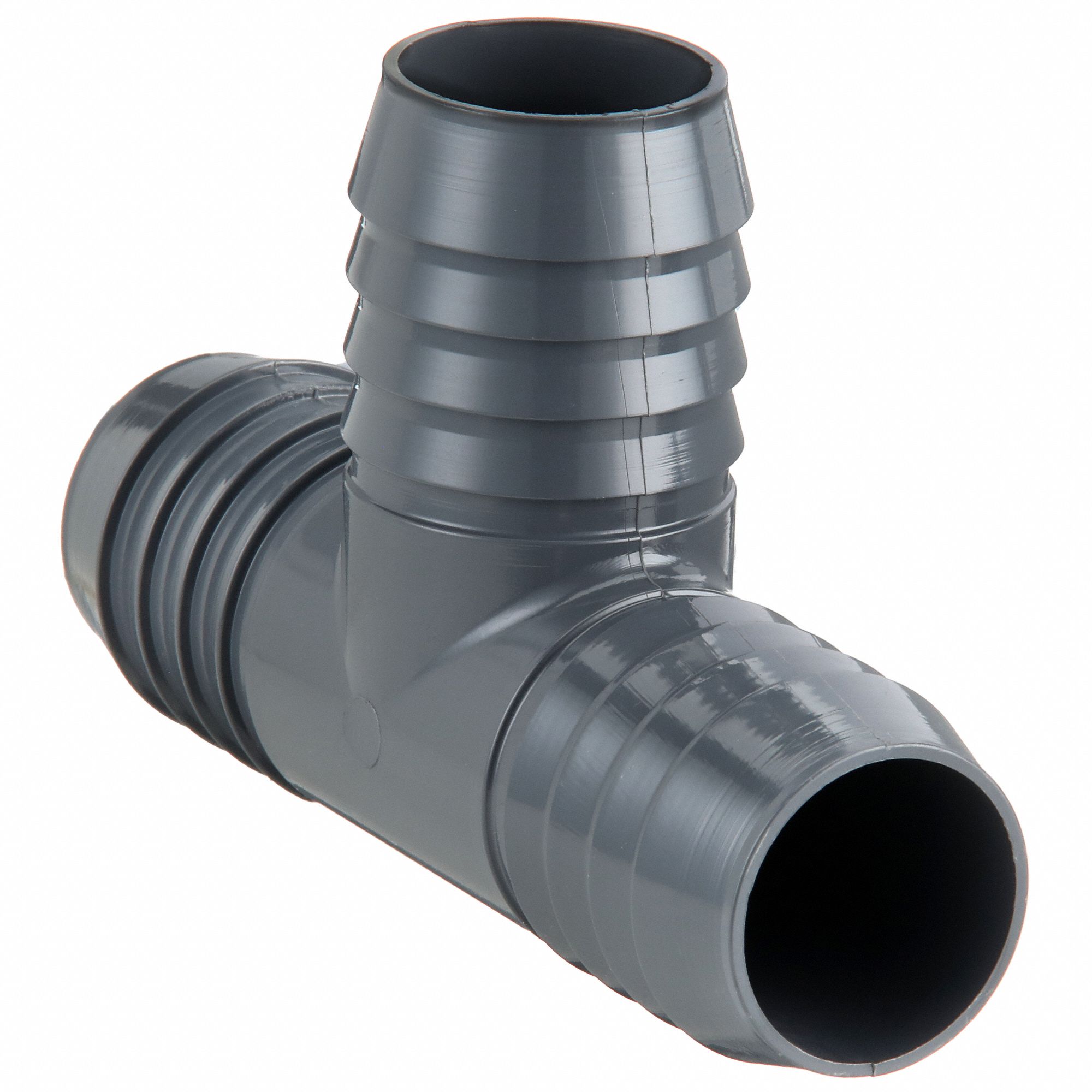 PVC, Barbed x Barbed x Barbed, Tee 3ELE11401012 Grainger