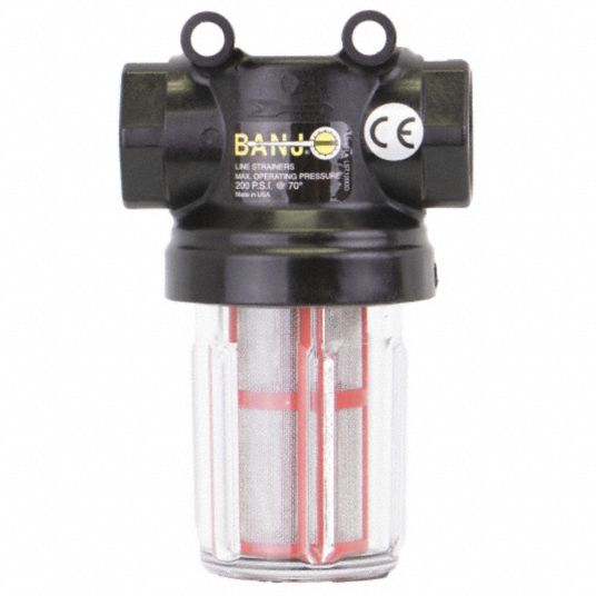 BANJO 80 Mesh Mini TLine Strainer, 177 Microns, 3/4 in Pipe Size