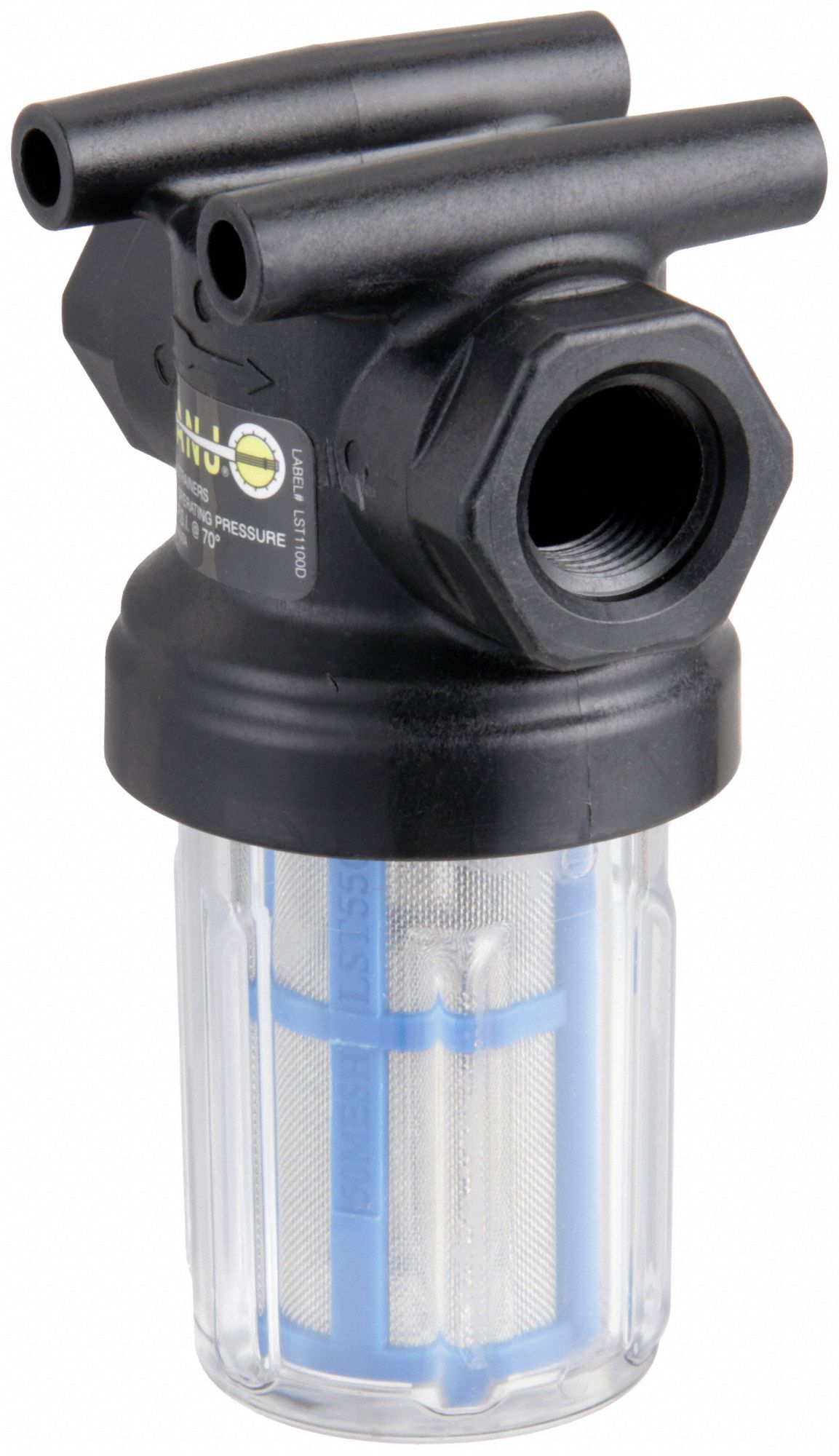 INLINE STRAINER: POLYPROPYLENE, ¾ IN, NPT, 48 MESH, 100 PSI, 4 3/16 IN H, 3 1/32 IN L