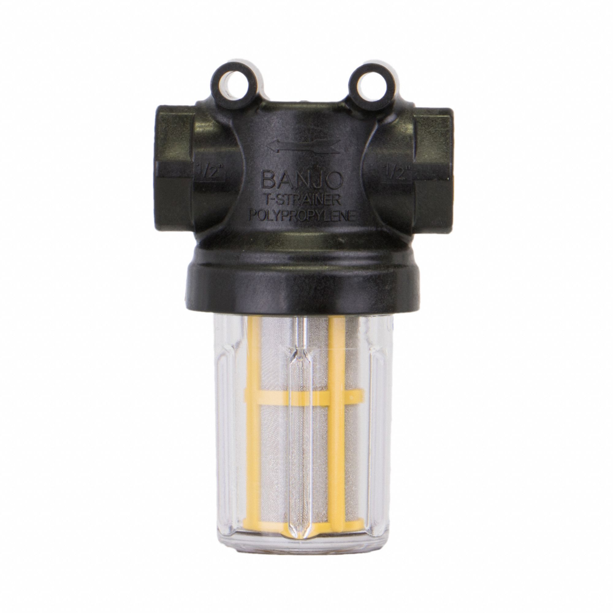 BANJO Inline Strainer: Polypropylene, 1/2 in, NPT, 80 mesh, 191 psi, 4 ...