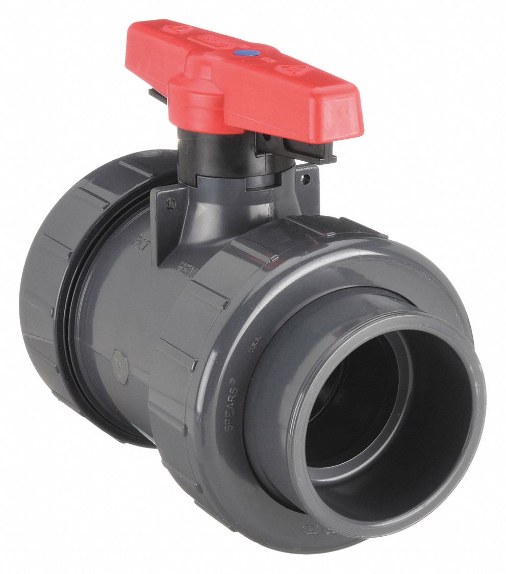 MANUAL TWO-WAY BALL VALVE: 3 IN, CPVC, STRAIGHT, SOCKET X SOCKET, 235 PSI MAX