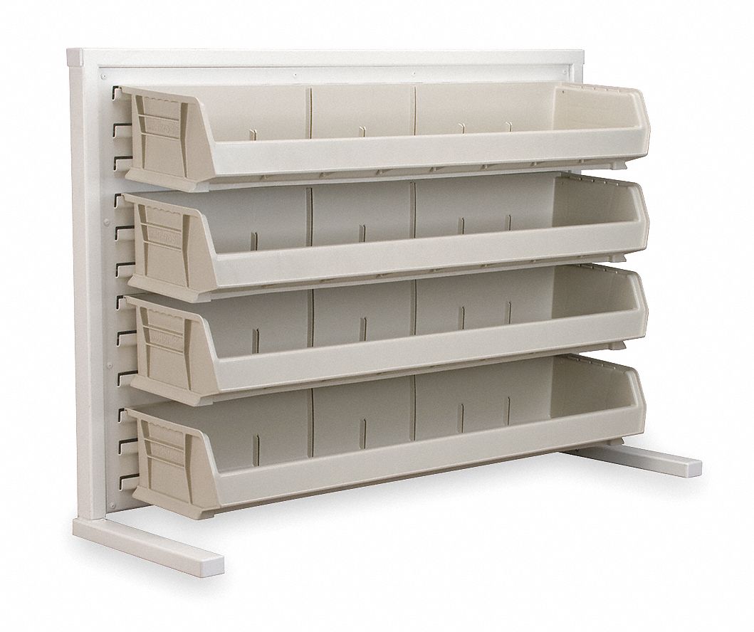 Louvered Bench Rack,37-3/4x12x26-3/8 In