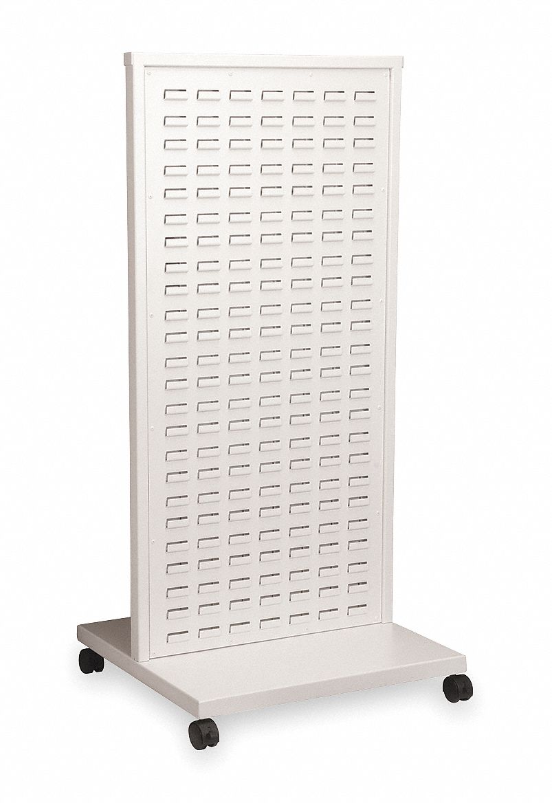 Mobile Louvered Floor Rack,24-5/8 x 52In