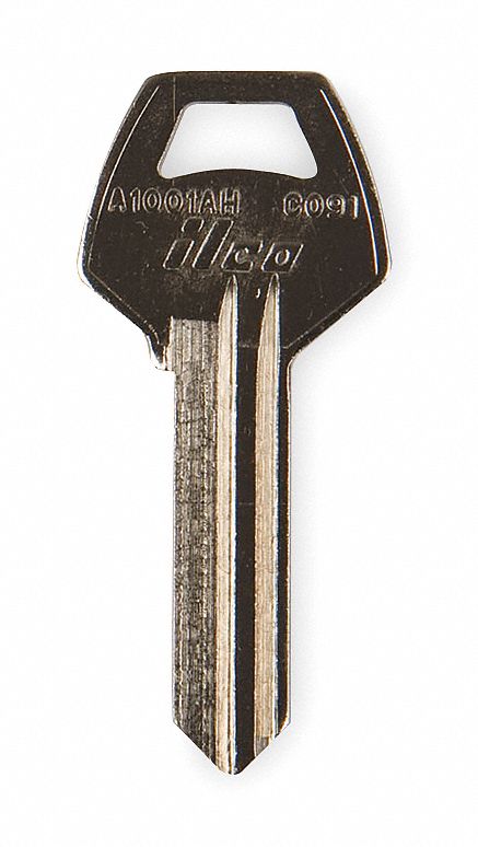 Key Blank: Compatible with Corbin/Russwin Locks, Key ID # CO91, 6 Pins, Brass, Nickel Plated